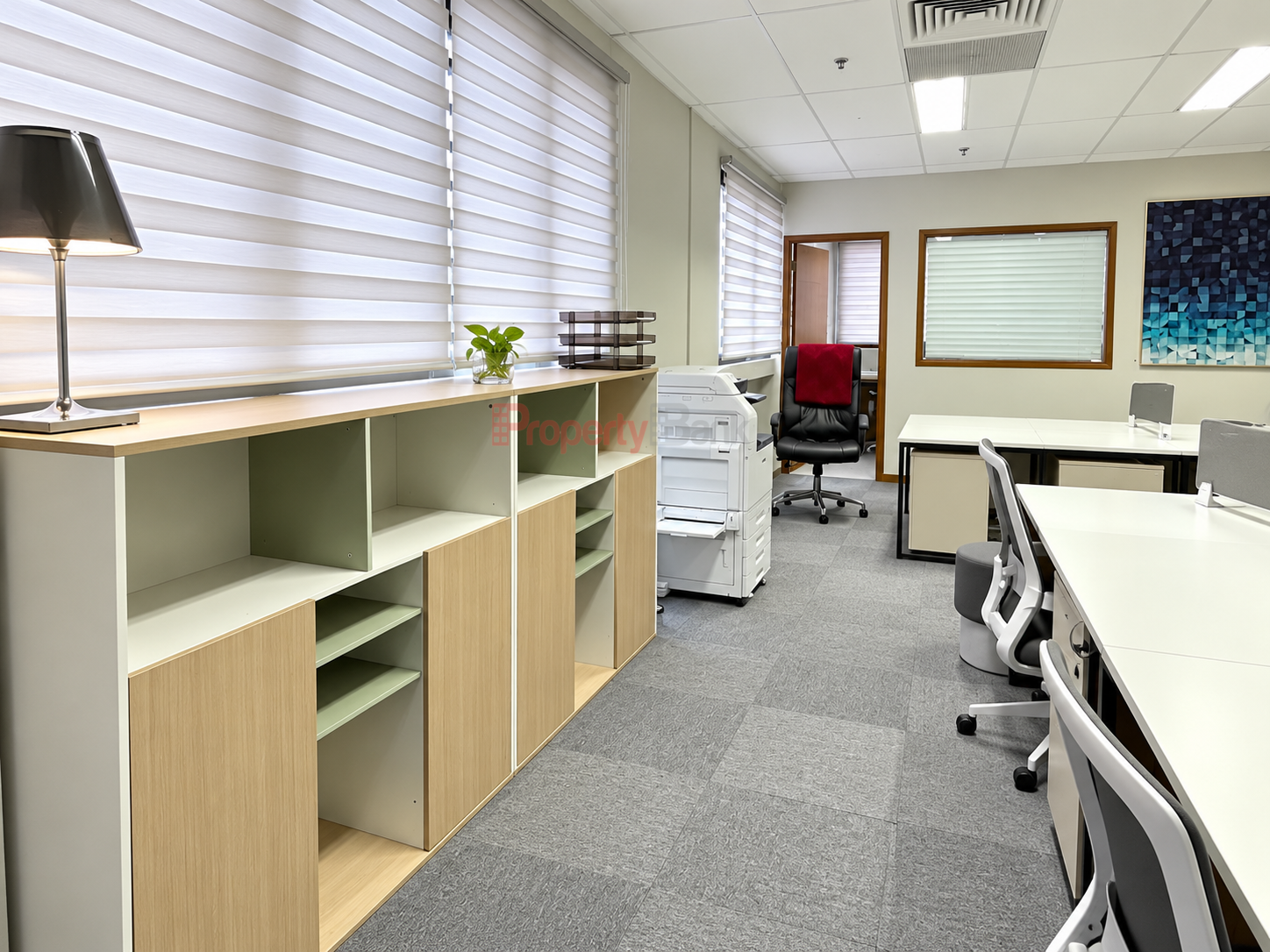 Fitted workspace with office furniture in Tai Seng