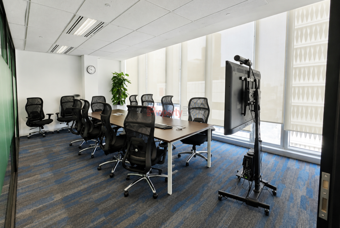 Meeting room in fitted Singapore CBD office