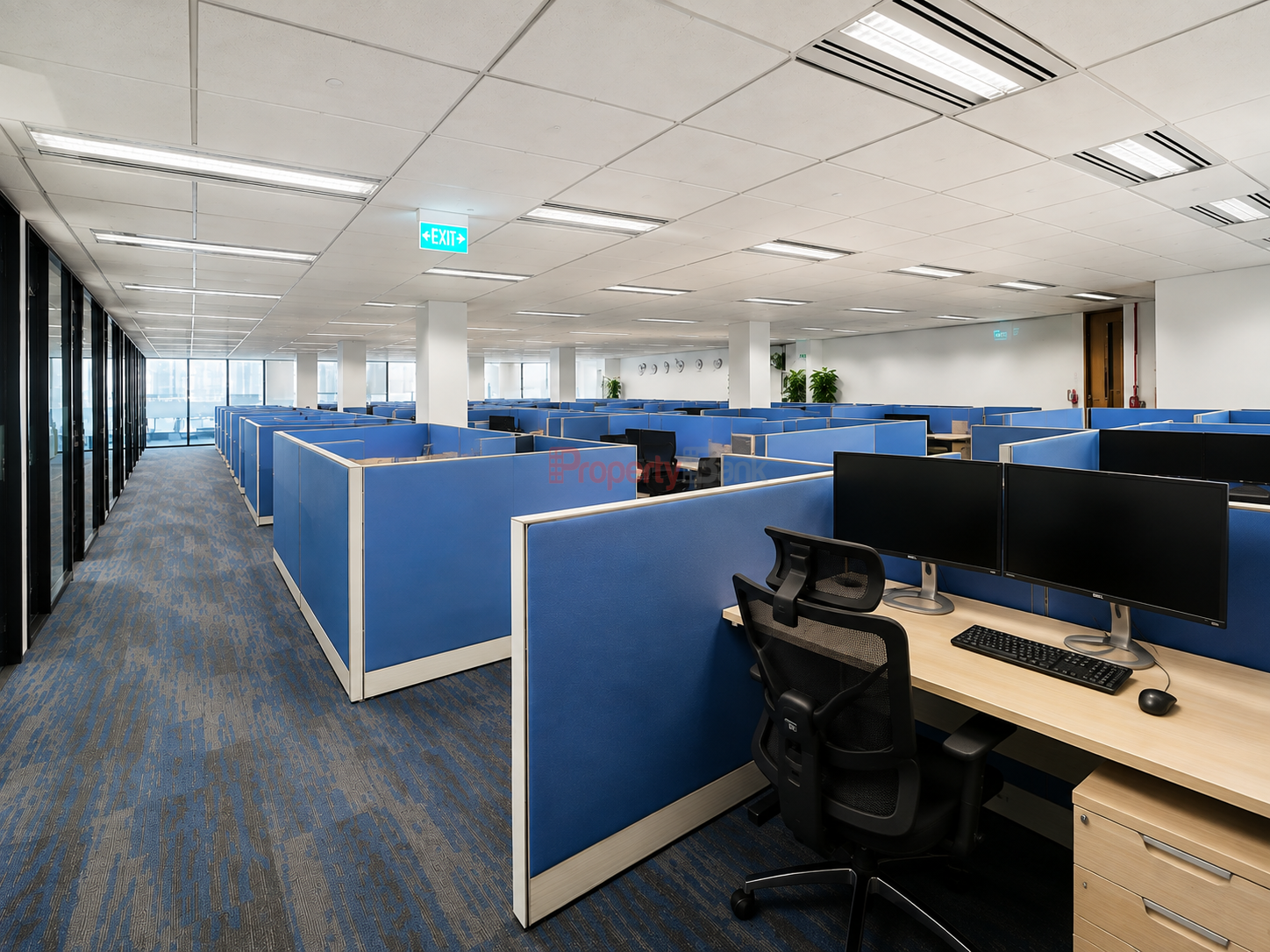 Bright office workspace with natural lighting