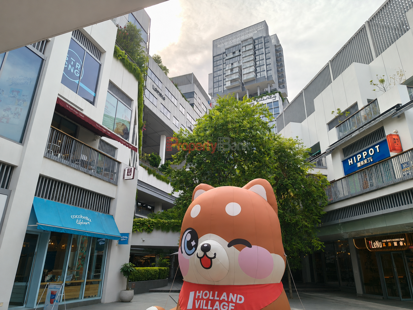 Retail frontage at One Holland Village commercial shop