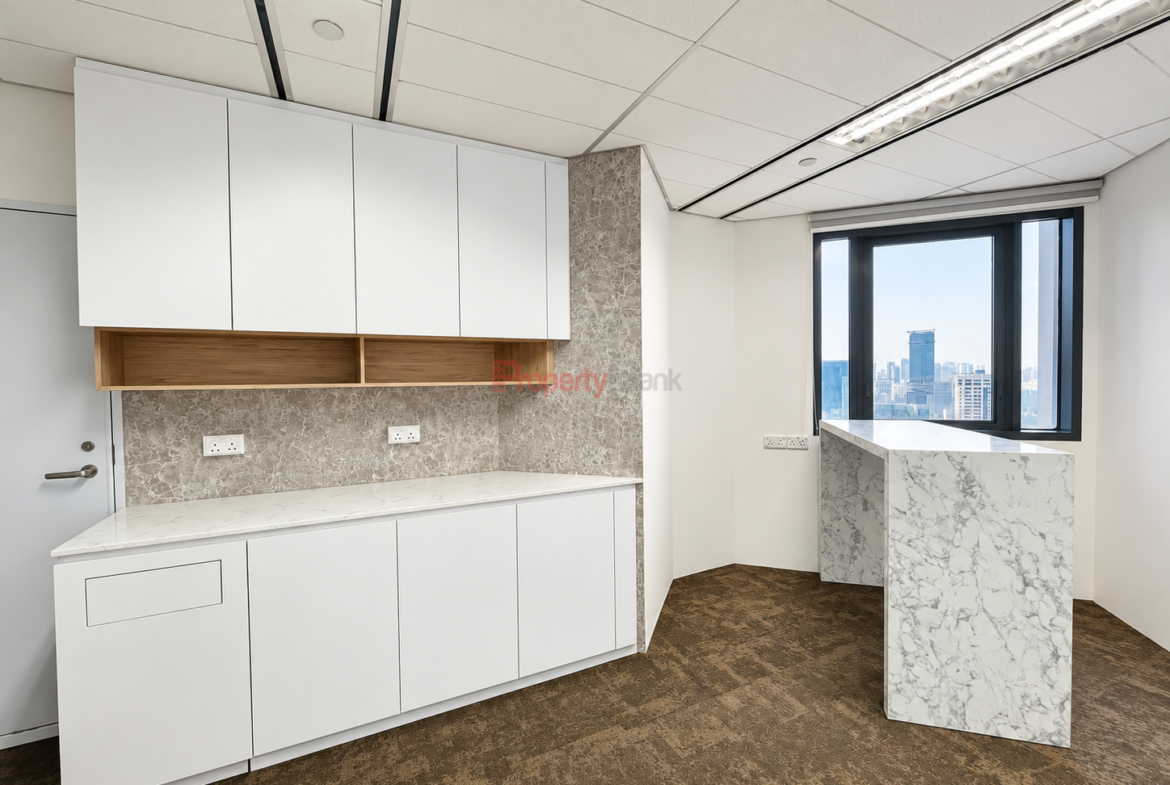 Pantry area in Raffles Place office