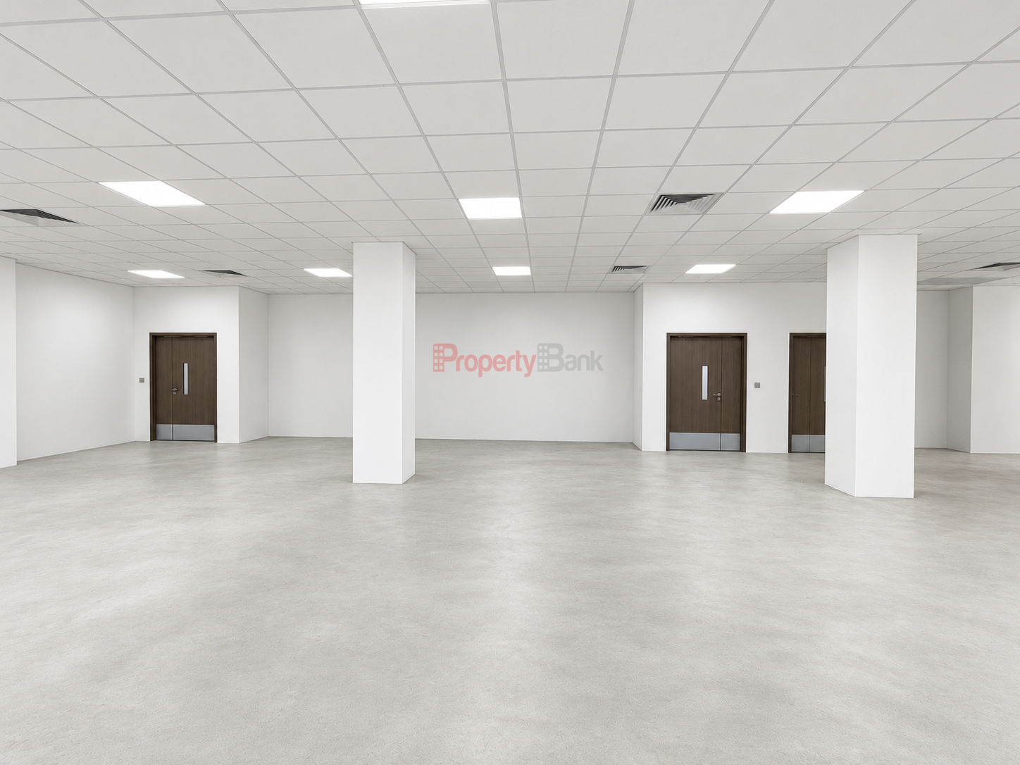 Ducted air-conditioning in a fitted industrial premises